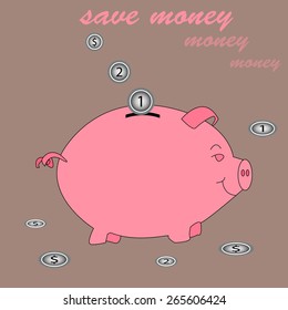 Piggy bank vector