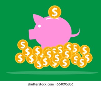 piggy bank vector