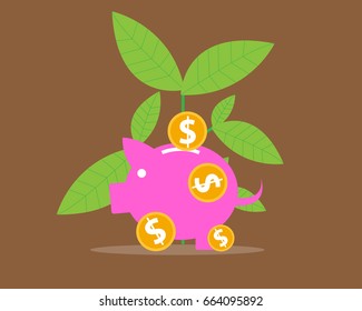 piggy bank vector