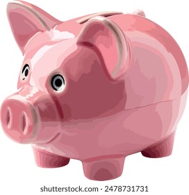 
piggy bank.  vector file. isolated. transparent