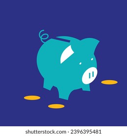 Vectorflatdesign der Schweinebank