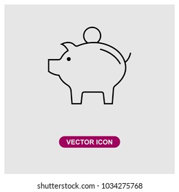 Piggy Bank Vector Icon