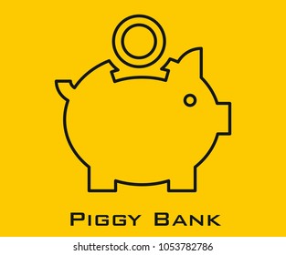 Piggy Bank vector icon