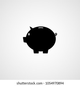 Piggy bank. Vector icon