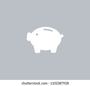 Piggy bank vector icon.