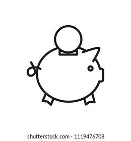 piggy bank vector icon