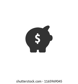 Piggy bank vector icon