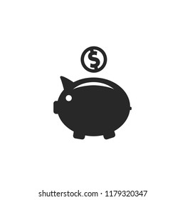 piggy bank vector icon