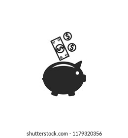 piggy bank vector icon