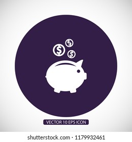 piggy bank vector icon