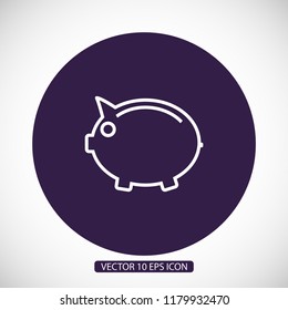 piggy bank vector icon
