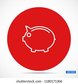 piggy bank vector icon