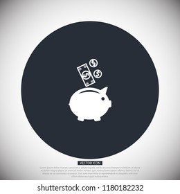 piggy bank vector icon