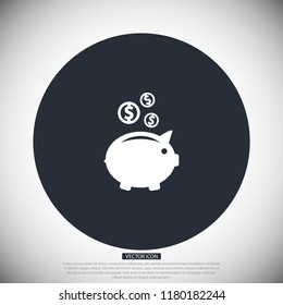piggy bank vector icon