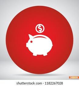 piggy bank vector icon