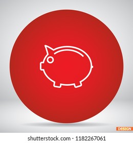 piggy bank vector icon