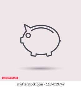 piggy bank vector icon