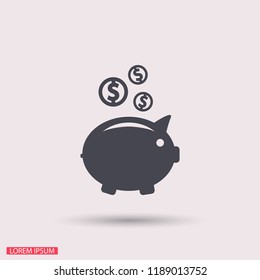 piggy bank vector icon