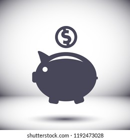 piggy bank vector icon