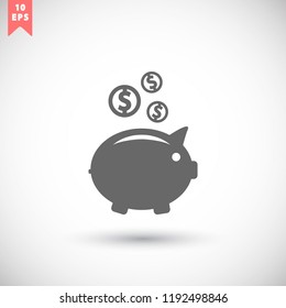 piggy bank vector icon