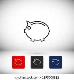 piggy bank vector icon