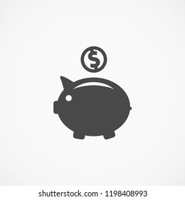 piggy bank vector icon
