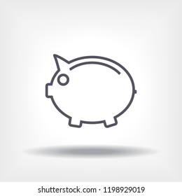 piggy bank vector icon