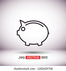 piggy bank vector icon