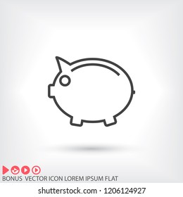 piggy bank vector icon