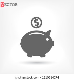 piggy bank vector icon