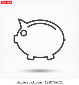 piggy bank vector icon