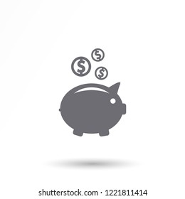 piggy bank vector icon