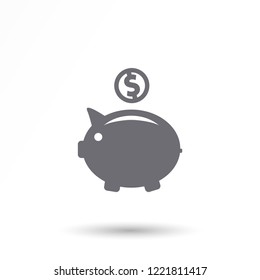 piggy bank vector icon