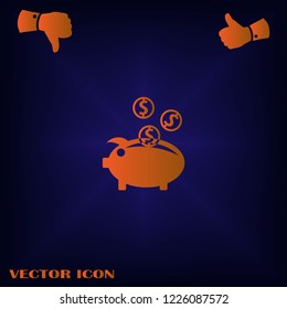 piggy bank vector icon