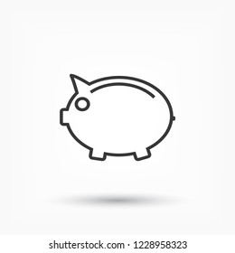 piggy bank vector icon