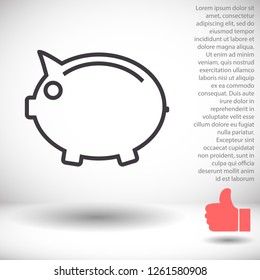 piggy bank vector icon
