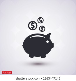piggy bank vector icon