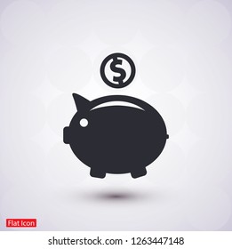piggy bank vector icon
