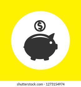 piggy bank vector icon