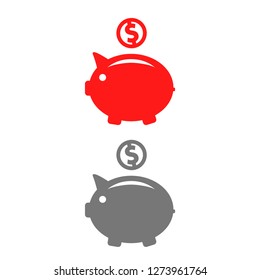piggy bank vector icon