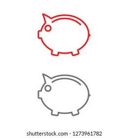 piggy bank vector icon