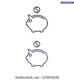piggy bank vector icon