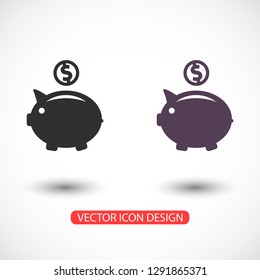 piggy bank vector icon