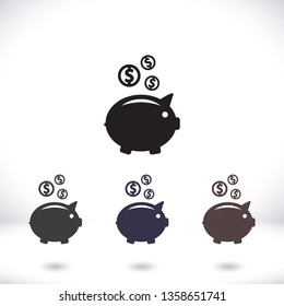 piggy bank vector icon