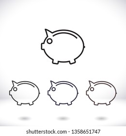 piggy bank vector icon