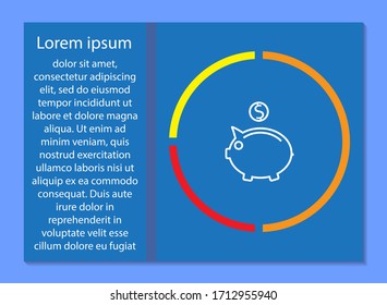 piggy bank vector icon 