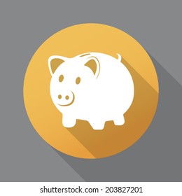 Piggy bank vector icon
