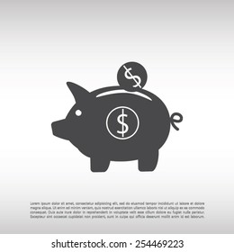 piggy bank vector icon