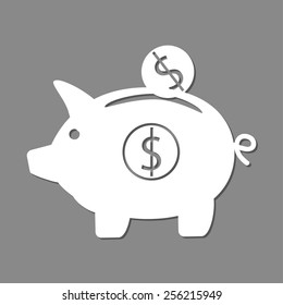 piggy bank vector icon