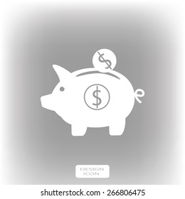 piggy bank vector icon